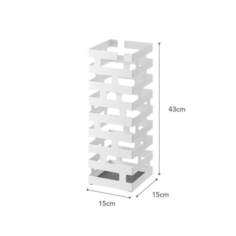 porte-parapluie Brick Square white yamazaki