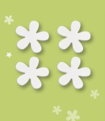 tafelgewichtjes magneet s/4 witte bloem