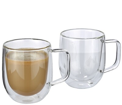 melk koffie glas dubbelwandig veneto cilio s/2