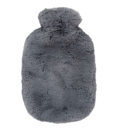 Bouillotte Fashy peluche gris