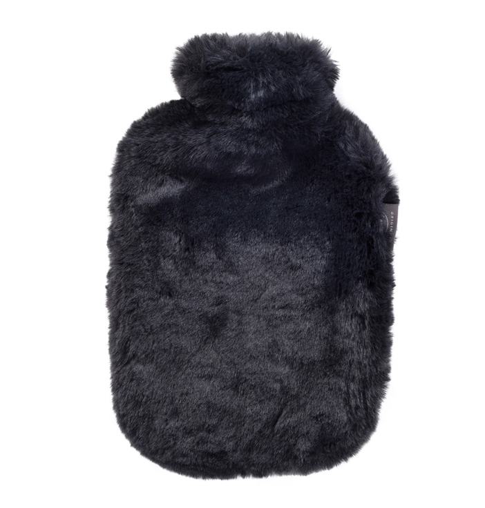 Bouillotte Fashy peluche noir
