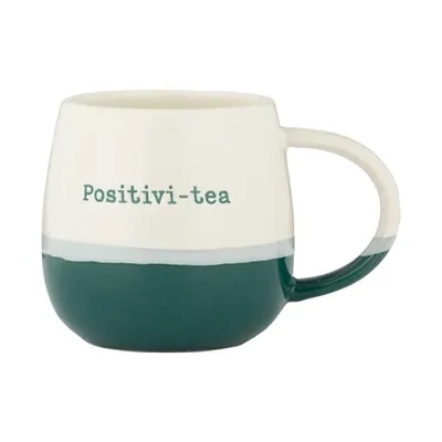 mok uit aardewerk 'Positivi-Tea' 340 ml