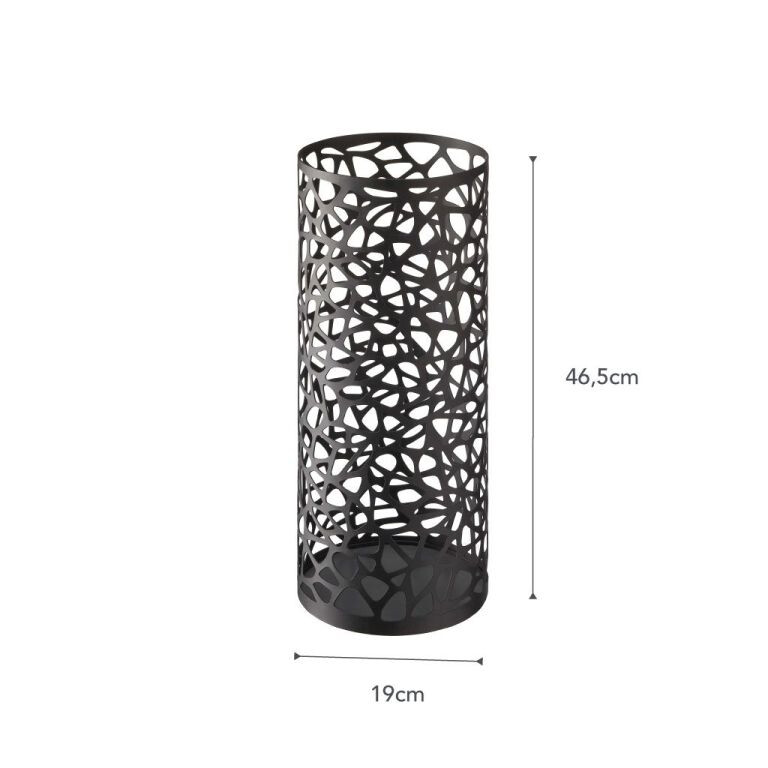 porte parapluie nest round black yamazaki