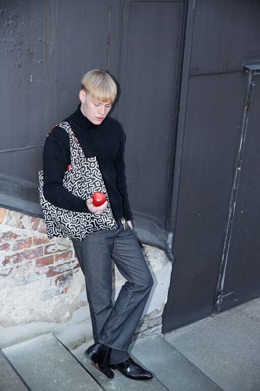 pochette pliable loqi K.Haring untitled recycled