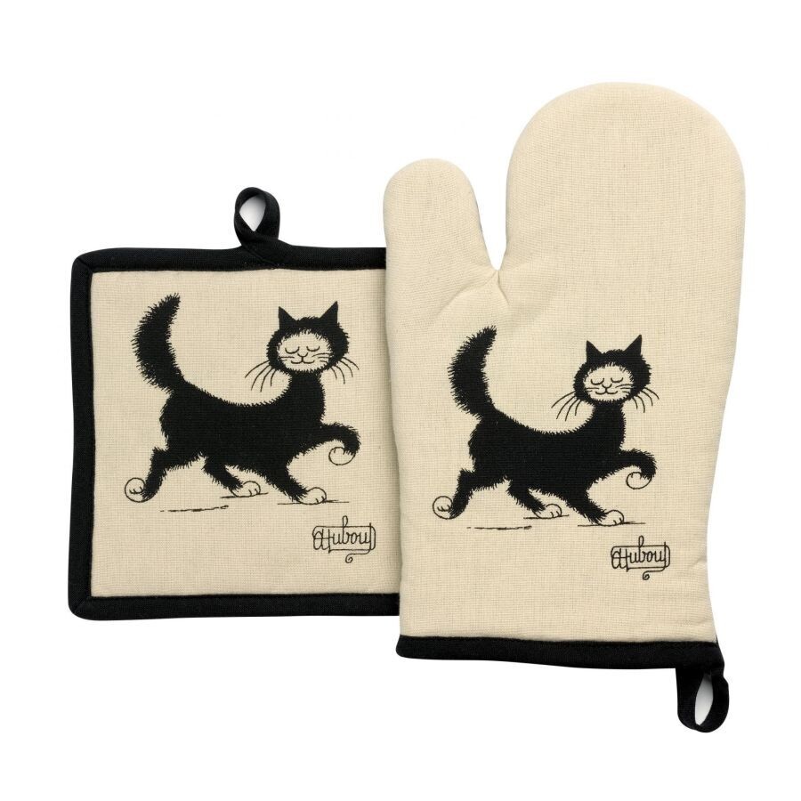 ovenwant + pannenlap Winkler Dubout Chat Balade Beige