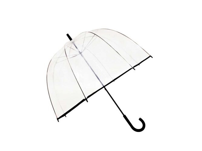 paraplu big cloche transparant/black