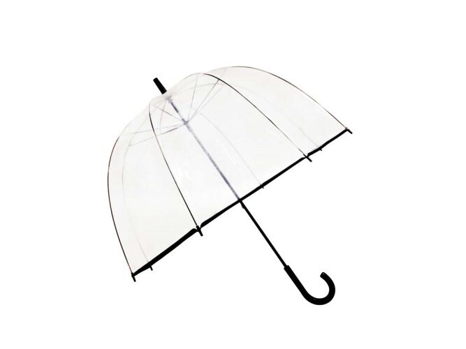 parapluie big cloche transparant/black