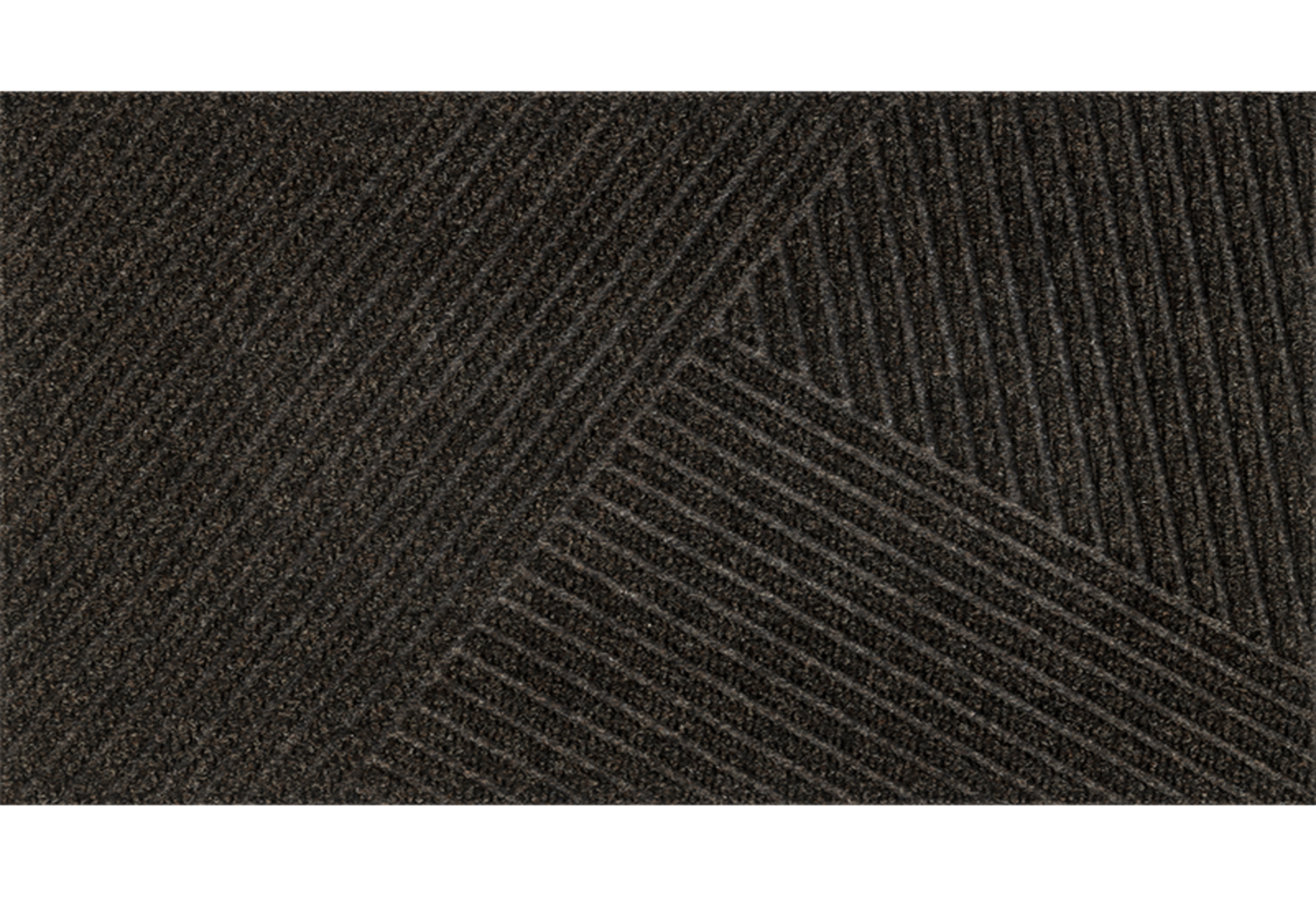 Wash + dry mat dune strips d.brown 45 x 75 cm