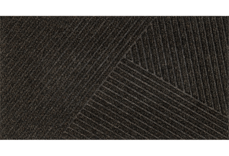 Wash + dry mat dune strips d.brown 45 x 75 cm