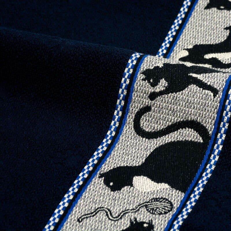 Serviette de cuisine chat bleu foncé Bunzlau Castle 65 x 65 cm