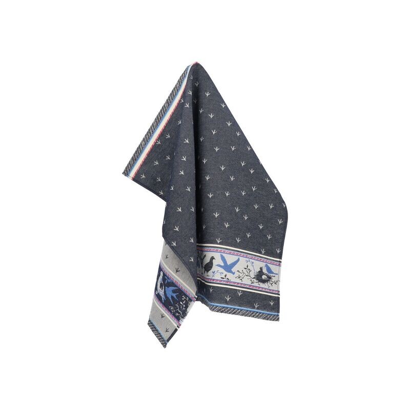 Handdoek keuken vogel donkerblauw Bunzlau Castle 65 x 65 cm