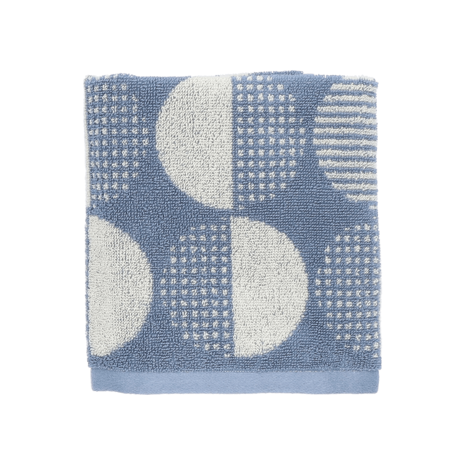 Handdoek dots grijs/blauw Bunzlau Castle 60 x 53 cm