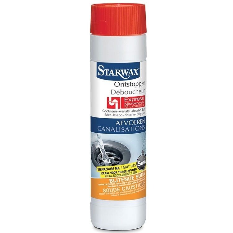 Starwax déboucheur à microbilles - canalisation 500 g soude caustique