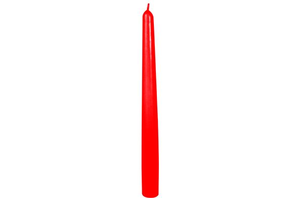 spitskaars s/10 rood  H240XD22MM