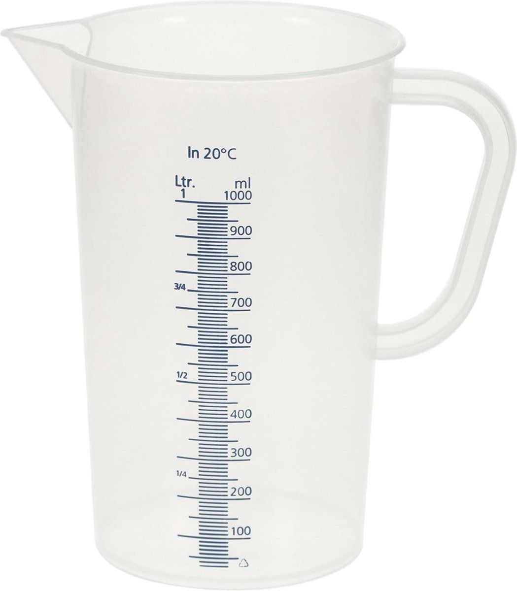 maatbeker 1L vitlab kunststof