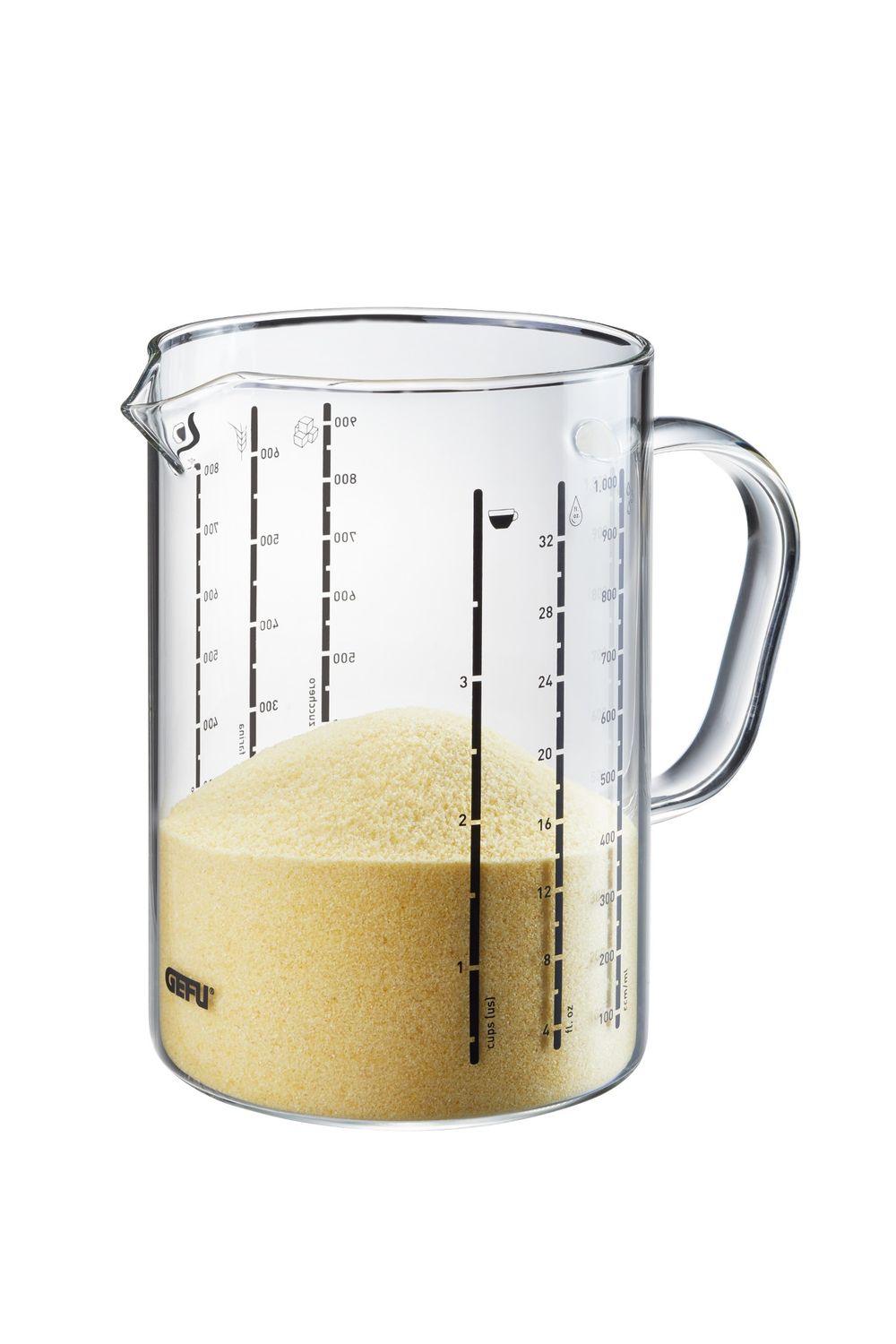 maatbeker 1 L glas Gefu