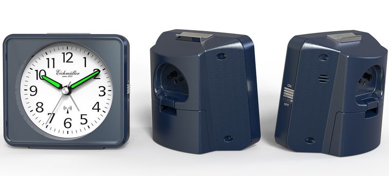 réveil Eichmüller radio-commandée bleu foncé