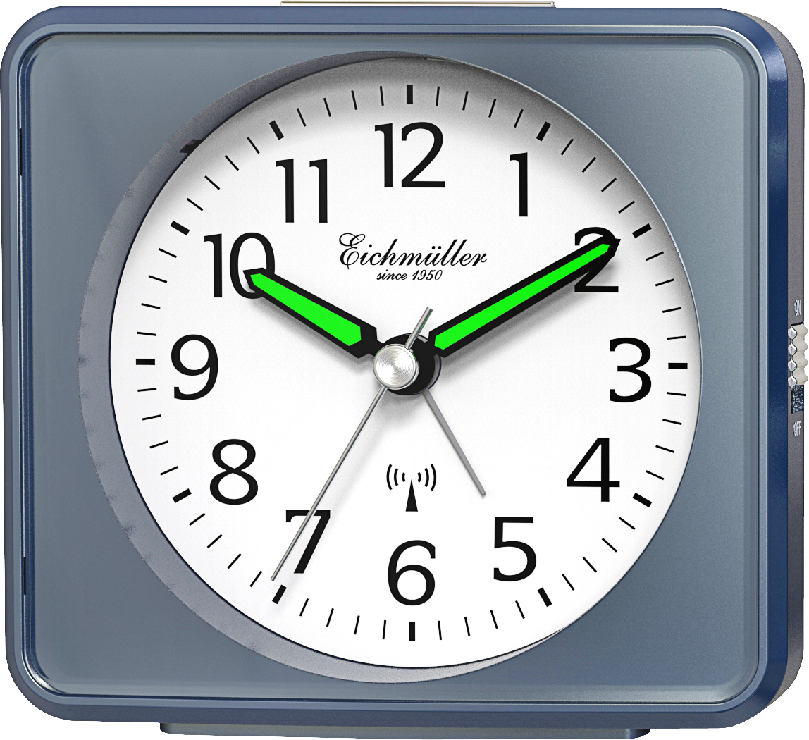 wekker Eichmüller radio-gestuurd donkerblauw
