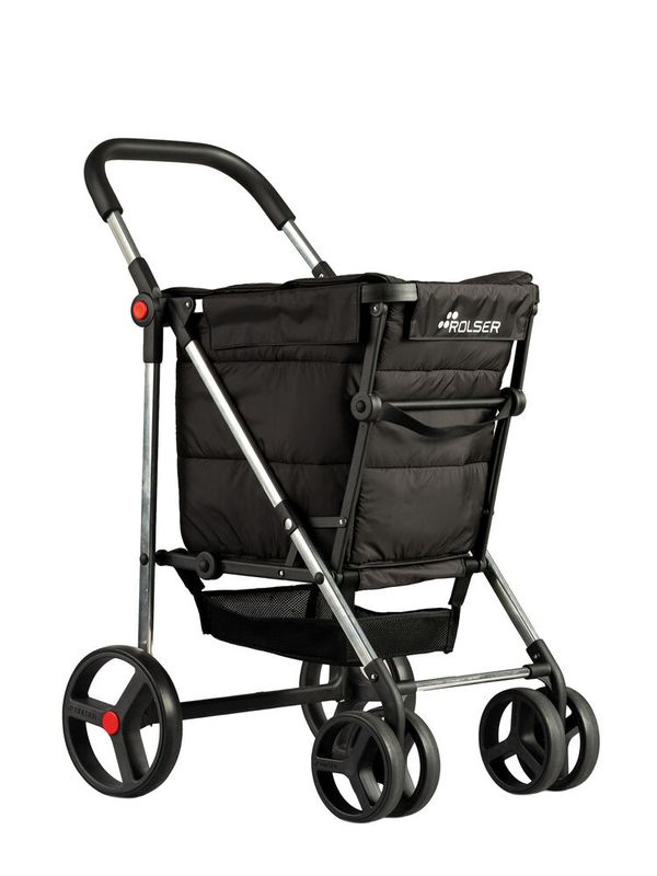 Booschappenwagen Rolser Basket Polar 4w zwart