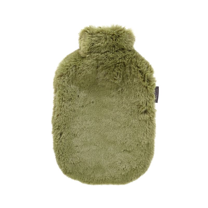 Warmwaterkruik Fashy pluche groen