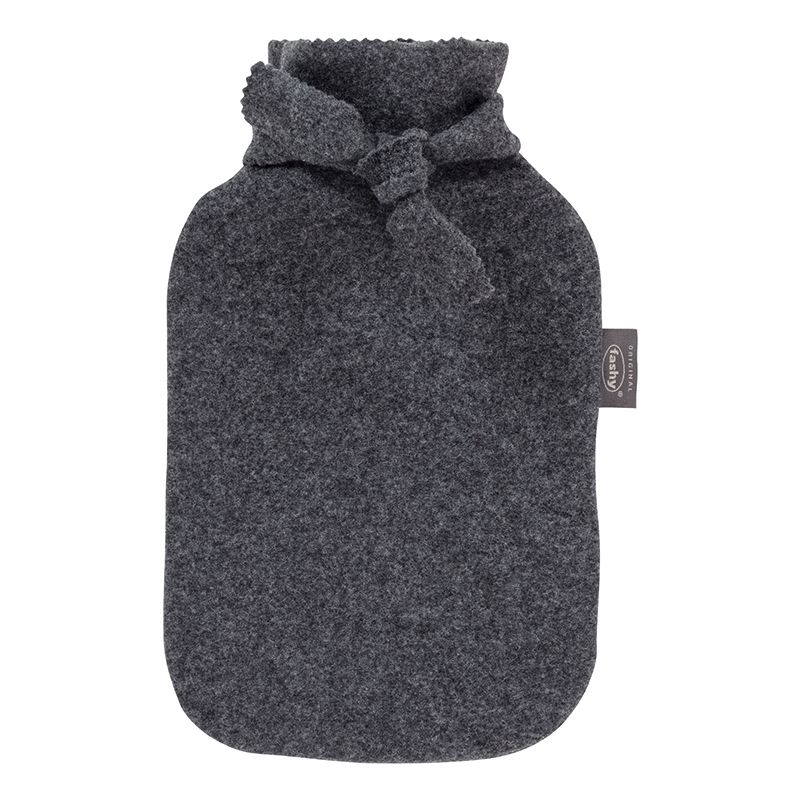 Warmwaterkruik fashy zachte vilt grijs