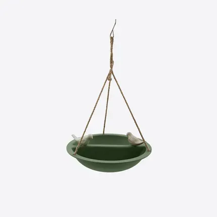 bain d'oiseaux / bol d'alimentation bamboo point-virgule