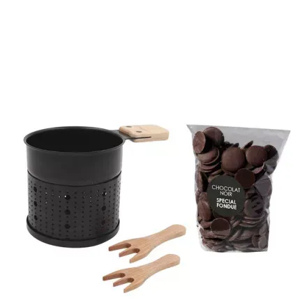 cookut Coffret fondue au chocolat noir à la bougie
