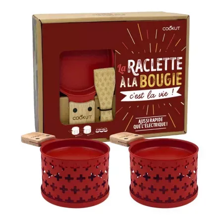 cookut raclette à la bougie rouge croix s/2