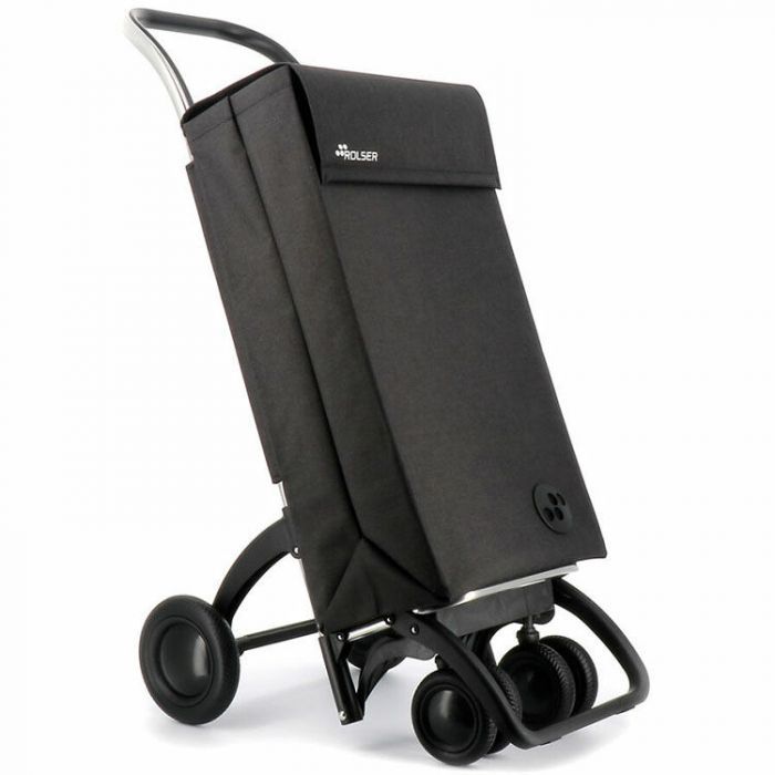 boodschappenwagen Rolser sbelta tweed 4w zwart
