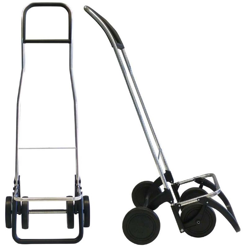 boodschappenwagen Rolser Jean tweed 4w zwart