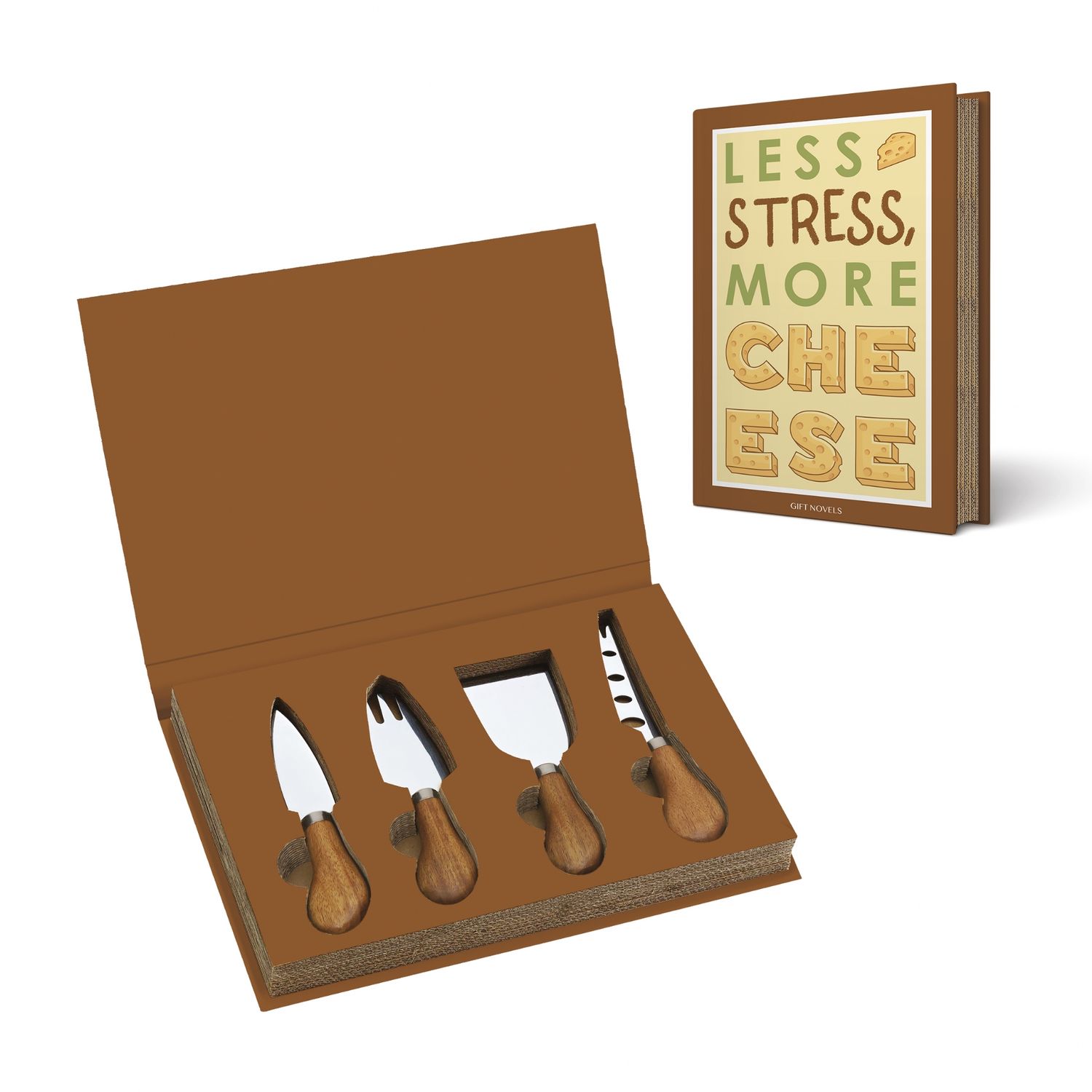 ensemble 4-pieces easy life gift novels cheese