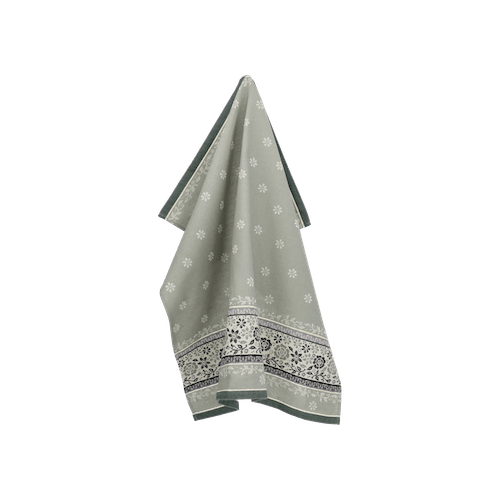 serviette de cuisine fleur vert Bunzlau Castle 65 x 65 cm