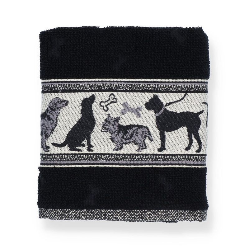 Handdoek hond zwart Bunzlau Castle 65 x 65 cm