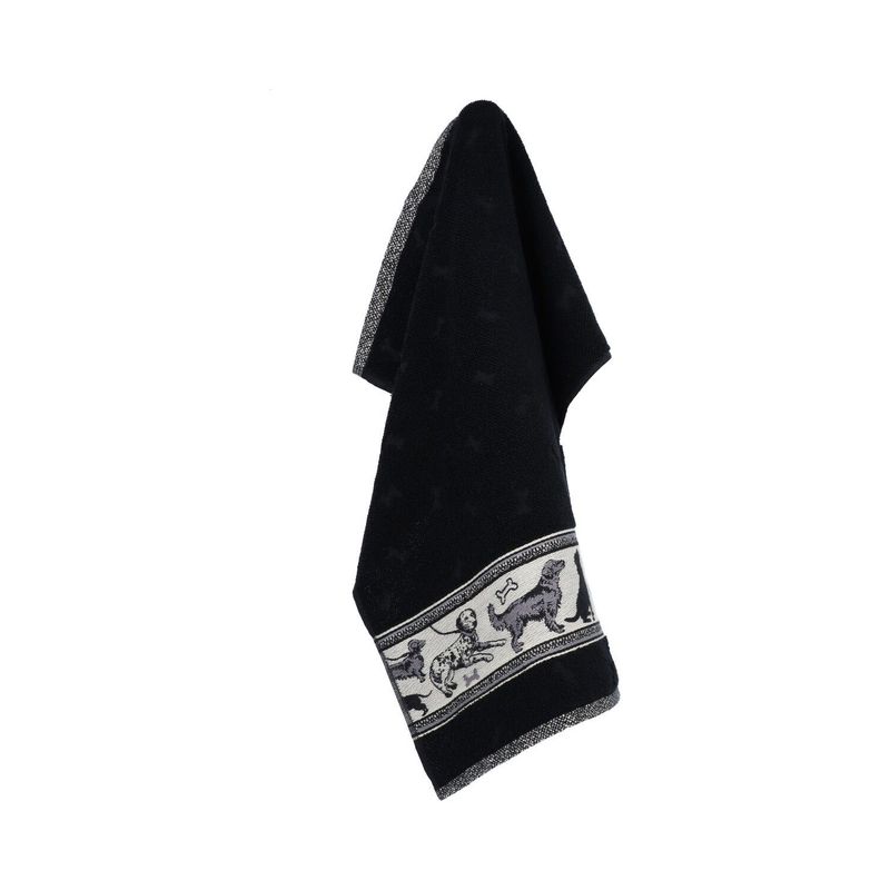 serviette chien noir Bunzlau Castle 65 x 65 cm