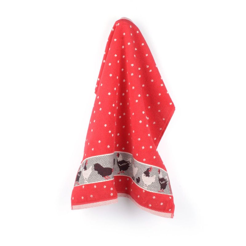 serviette poule rouge Bunzlau Castle 65 x 65 cm