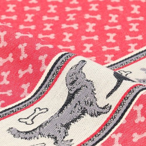 Handdoek keuken hond rood Bunzlau Castle 65 x 65 cm