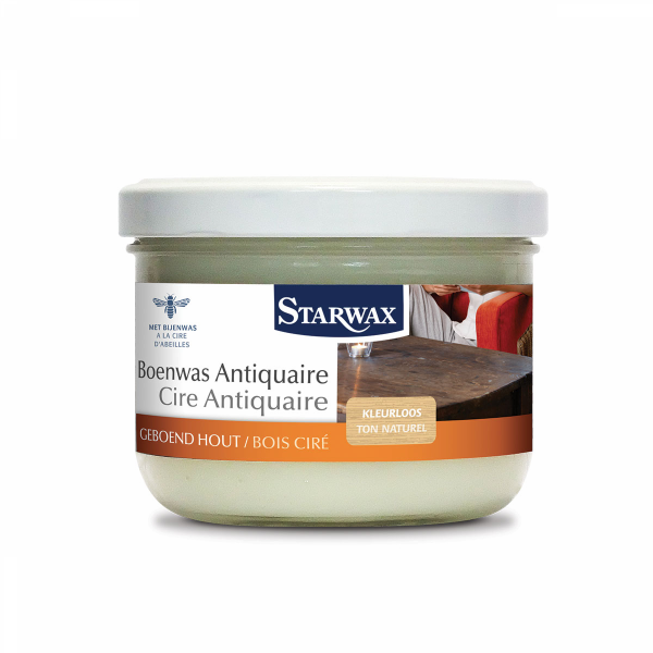 Starwax Boenwas antiquaire geboend hout (kleurloos) 375 ml
