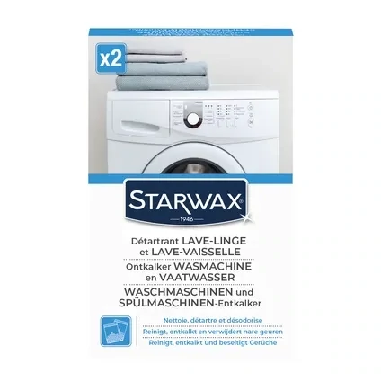 Starwax Reiniger, ontkalker was- en vaatwasmachine 2 x 1 dosis Starwax Reiniger, ontkalker was- en vaatwasmachine 2 x 1 dosis