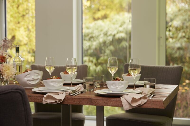 bol 350 ml 'Grinning' Tassen porcelaine blanc