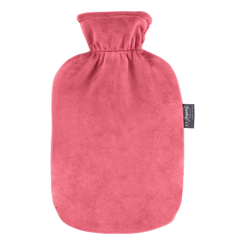 Warmwaterkruik Fashy fluweel corail