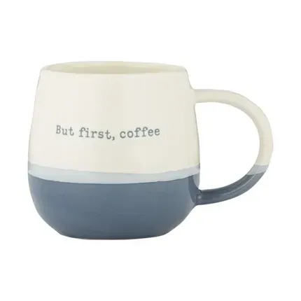 mok uit aardewerk 'but first, coffee" 340 ml