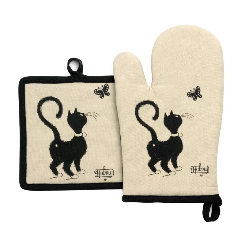 ovenwant +  pannenlap Winkler Dubout Chat Papillon Beige