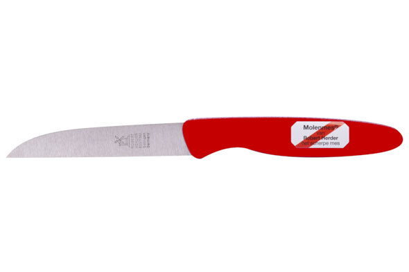 couteau moulin inoxdable rouge