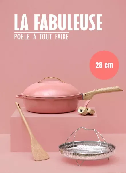 Cookut Fabuleuse poêle 28 cm pivoine Cookut Fabuleuse poêle 28 cm pivoine