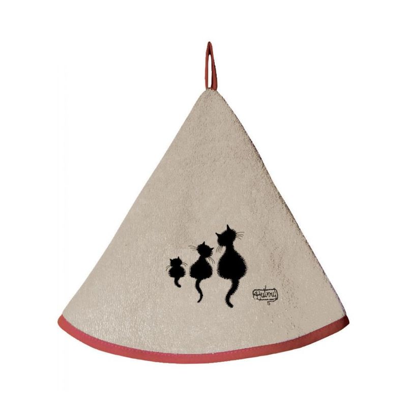 handdoek rond 3 chats dubout ficelle