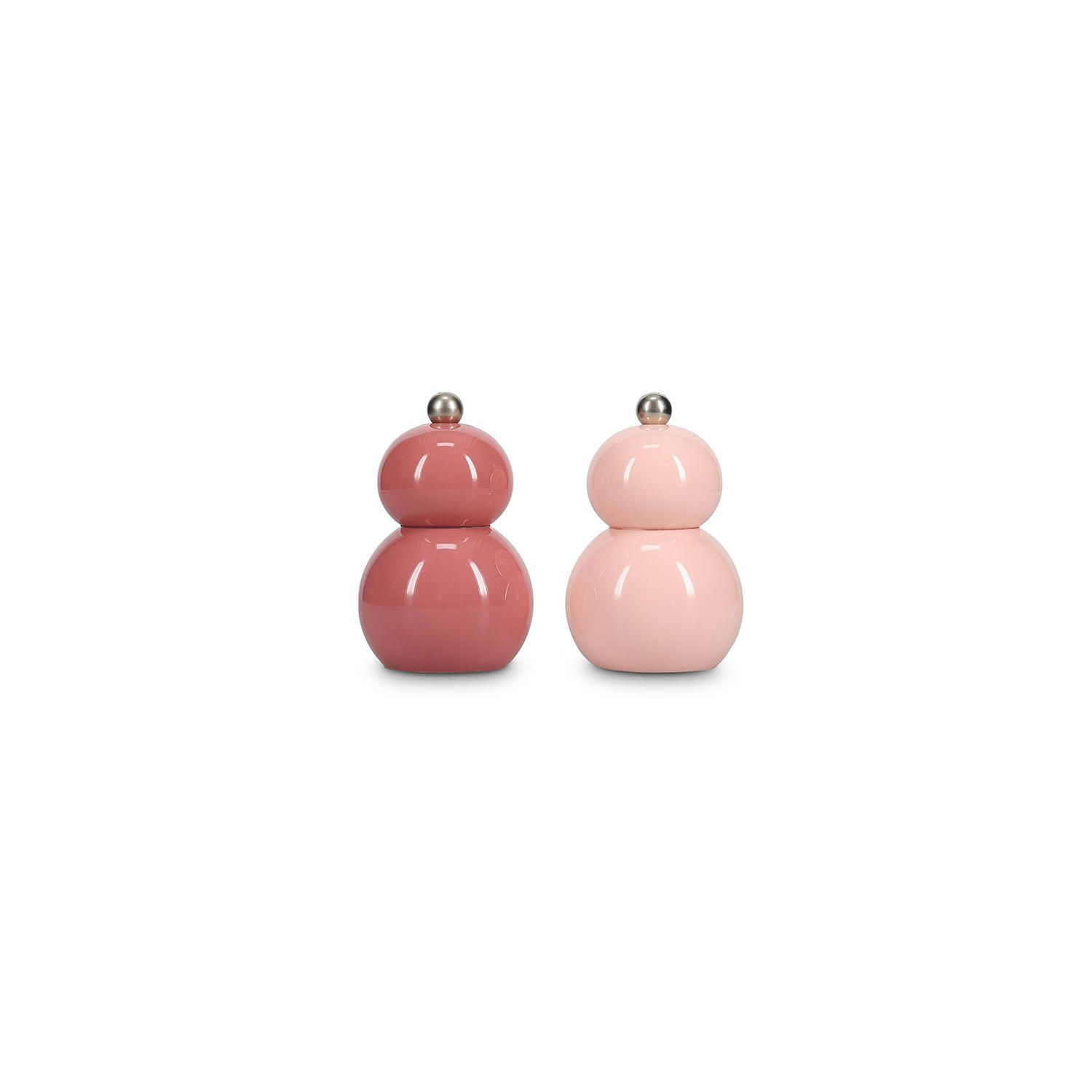 Peper/zoutmolen H12cm roze Betty - set/2 Peper/zoutmolen H12cm roze Betty - set/2