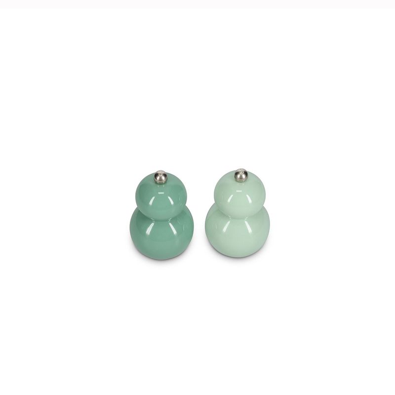 Moulin à poivre ou/sel H12cm vert Betty - set/2
