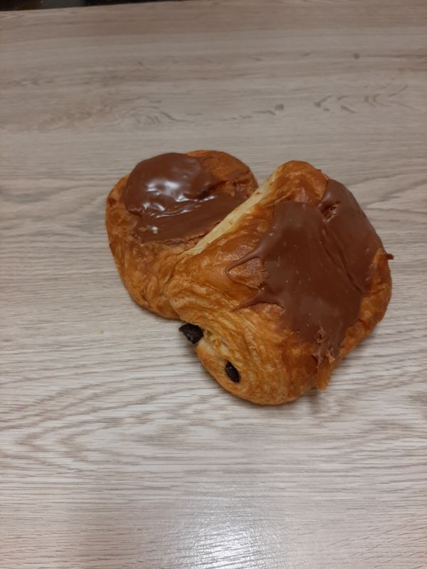Chocolade met extra Chocolade van boven