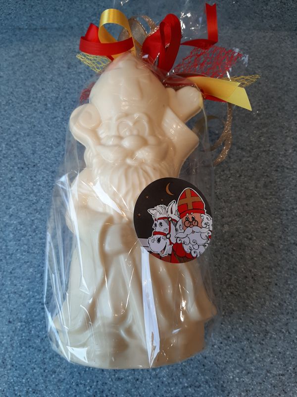 Sint 27 cm witte chocolade