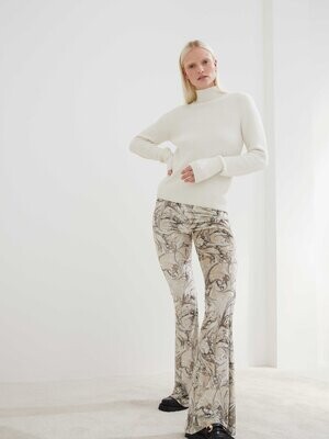Velvet Marble Flare Pants